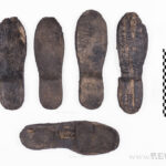 Soles of wooden camp clogs. Condition after conservation. Photo Rewards