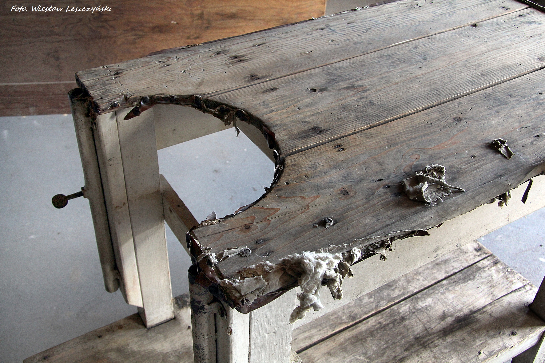 Gynecological chair. Condition after conservation.