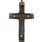 A metal cross illegally made in the camp. Condition after conservation.