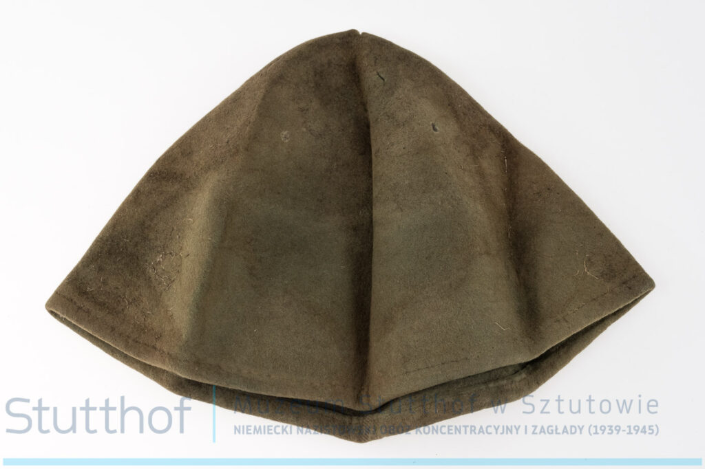 A cap belonging to a priest executed in the Stutthof camp in January 1940. Condition before conservation. Photo Eon. M. Wolski